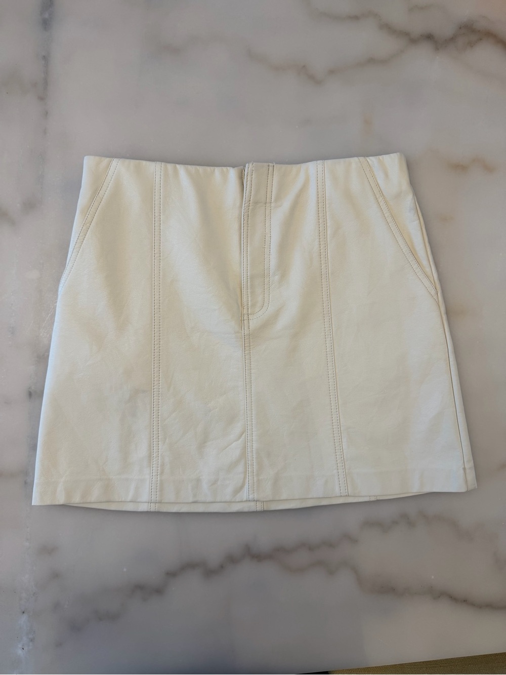 Zara A-line Faux Leather Miniskirt - Picture 2 of 6